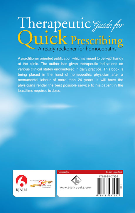 Therapeutic Guide for Quick Prescribing A ready reckoner for homoeopaths - Retail Maharaj