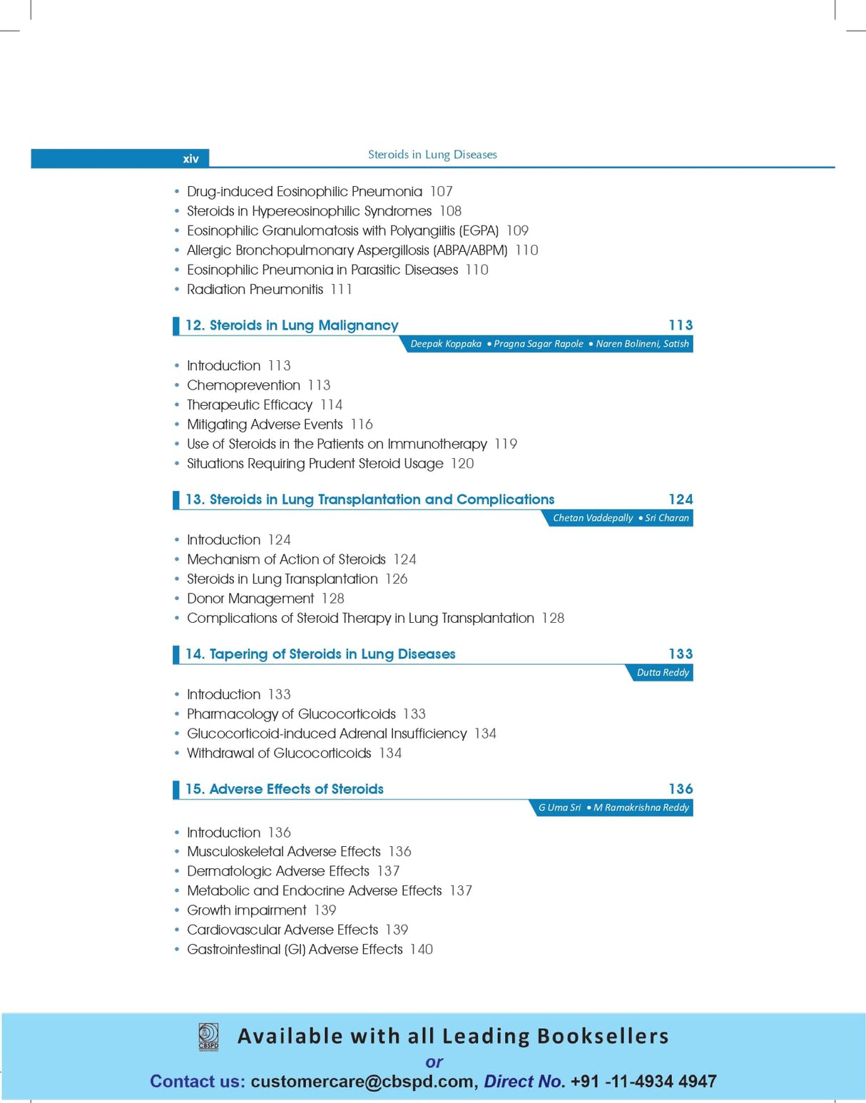 Steroids in lung diseases