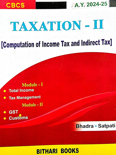 Taxation - 2 [Computation of Income Tax and Indirect Tax] CBCS (ENGLISH VERSION) - Retail Maharaj
