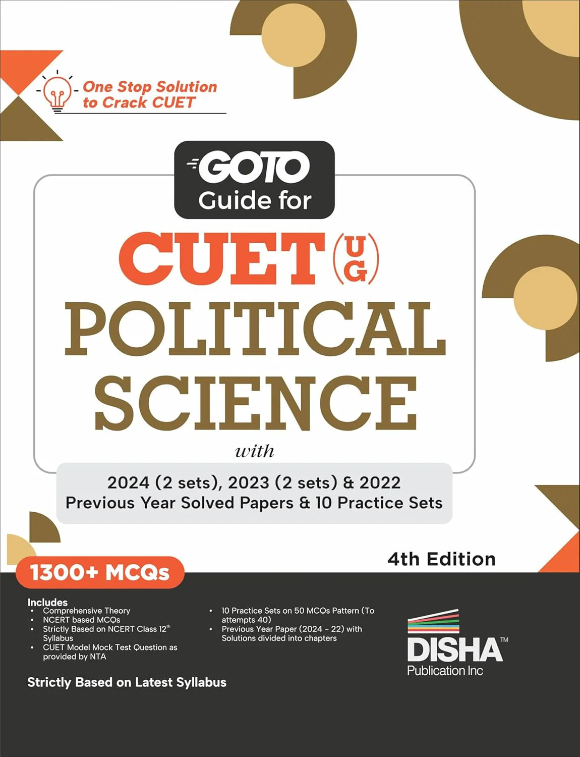 Go To Guide for CUET (UG) Political Science with 2024 (2 Sets),2023 (2 sets) & 2022 Previous Year Solved Papers & 10 Practice Sets 4thEdition - Retail Maharaj