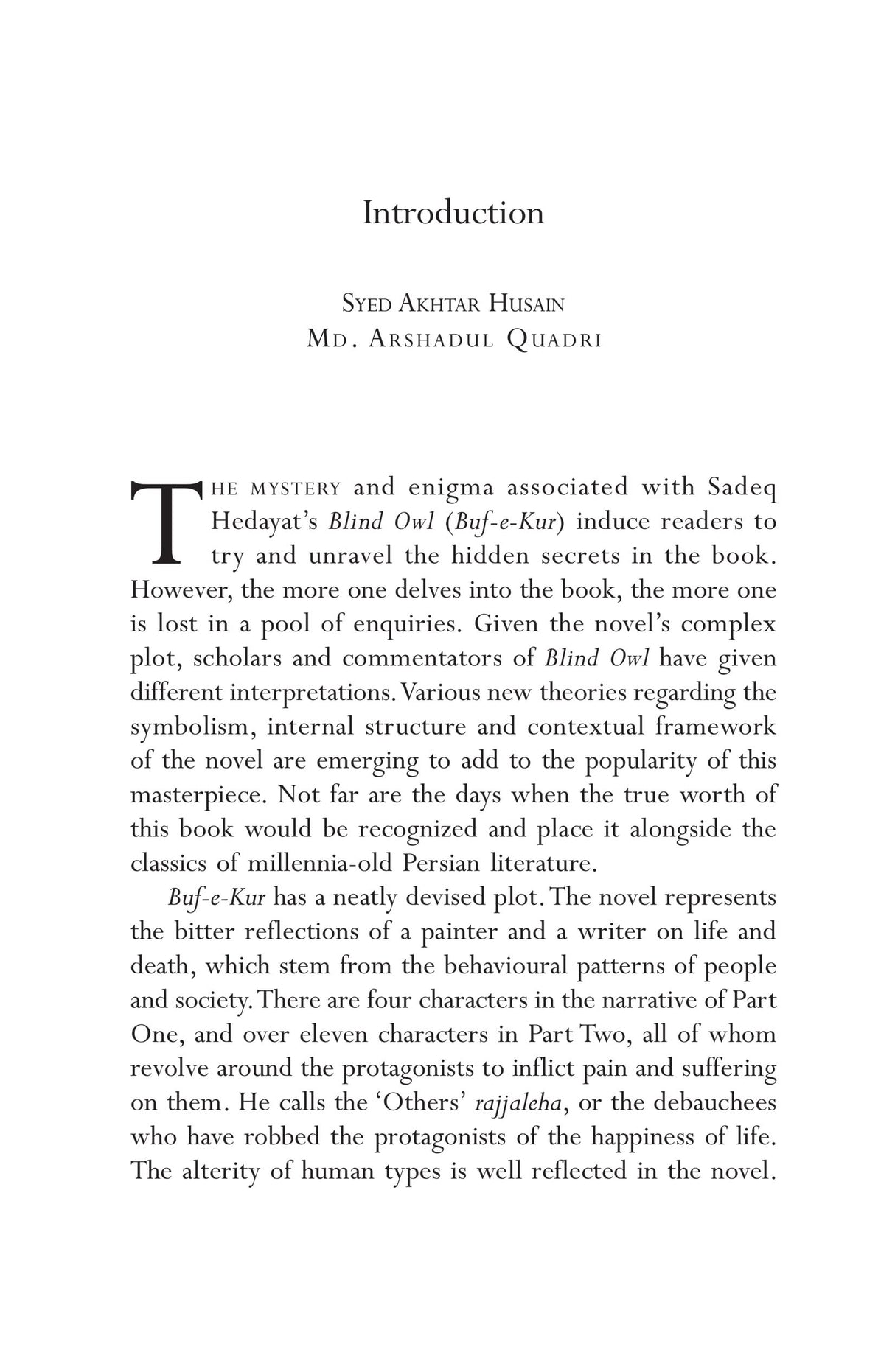 Revisiting Sadeq Hedayat's Blind Owl: Writings on a Modern Persian Novel