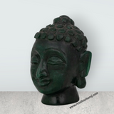 Zade Buddha Head Statue - 5 x 3.5 Inches | Buddha Face Statue / Head Of Buddha Statue for Home Decor - Retail Maharaj