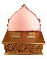 Puja Peti Carving Wooden Box for God Murtis (10" x 7.5")