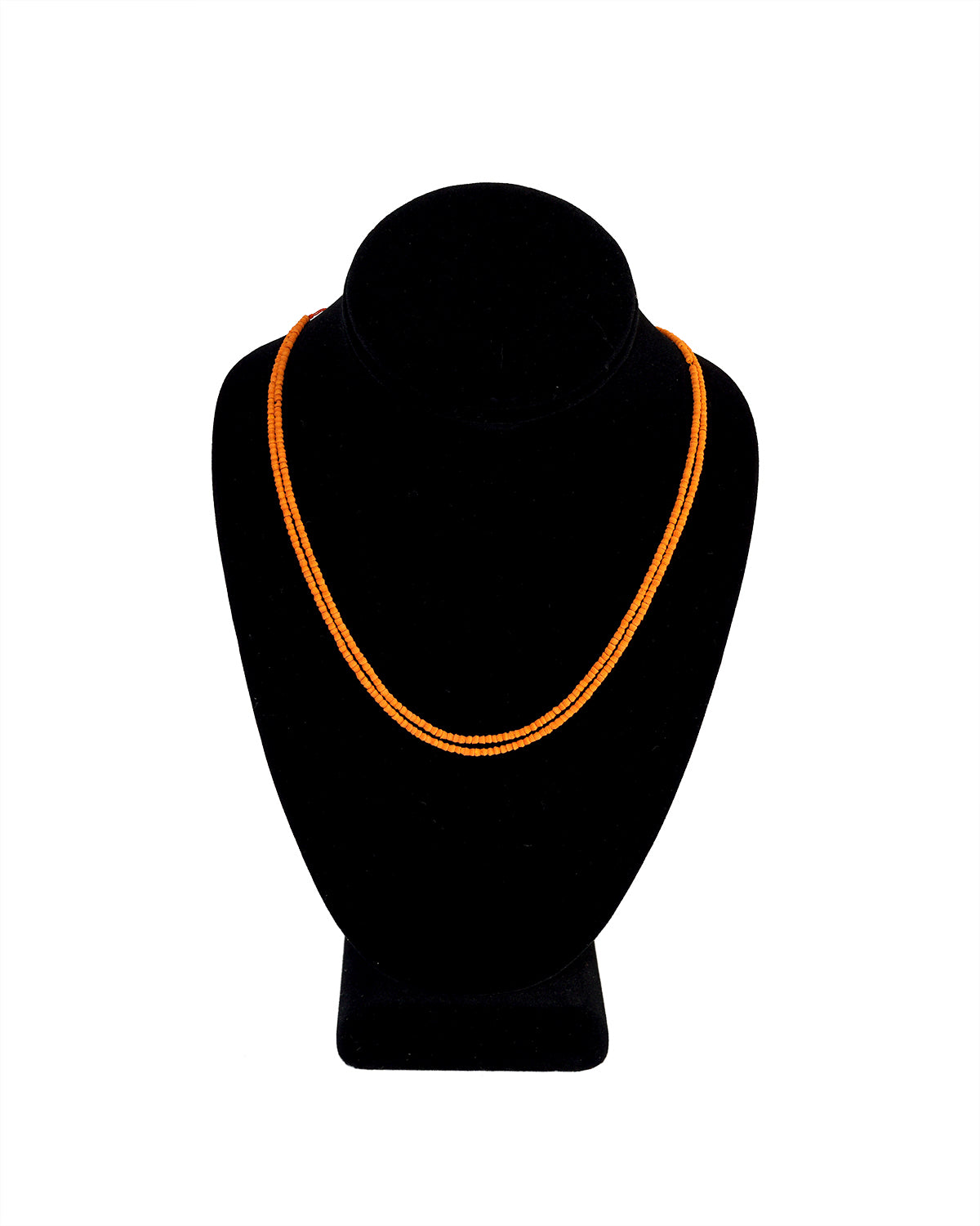 Kanthi (Orange 7" - 1mm Beads) - Double-Stringed Beads for Spiritual Wear
