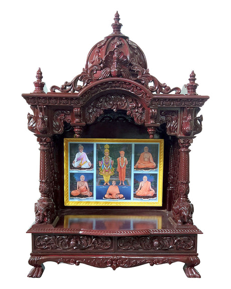 Ghar Mandir - Sevan Wood (Cherry Colour) - Retail Maharaj