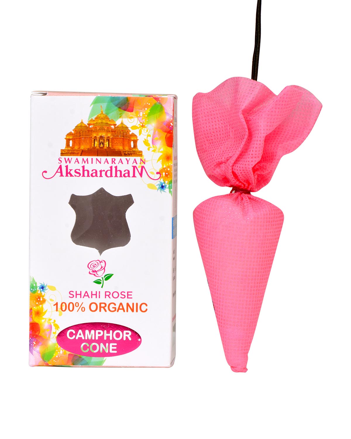 Shahi Rose Camphor Cone 3'' Cone | 5.5'' Box