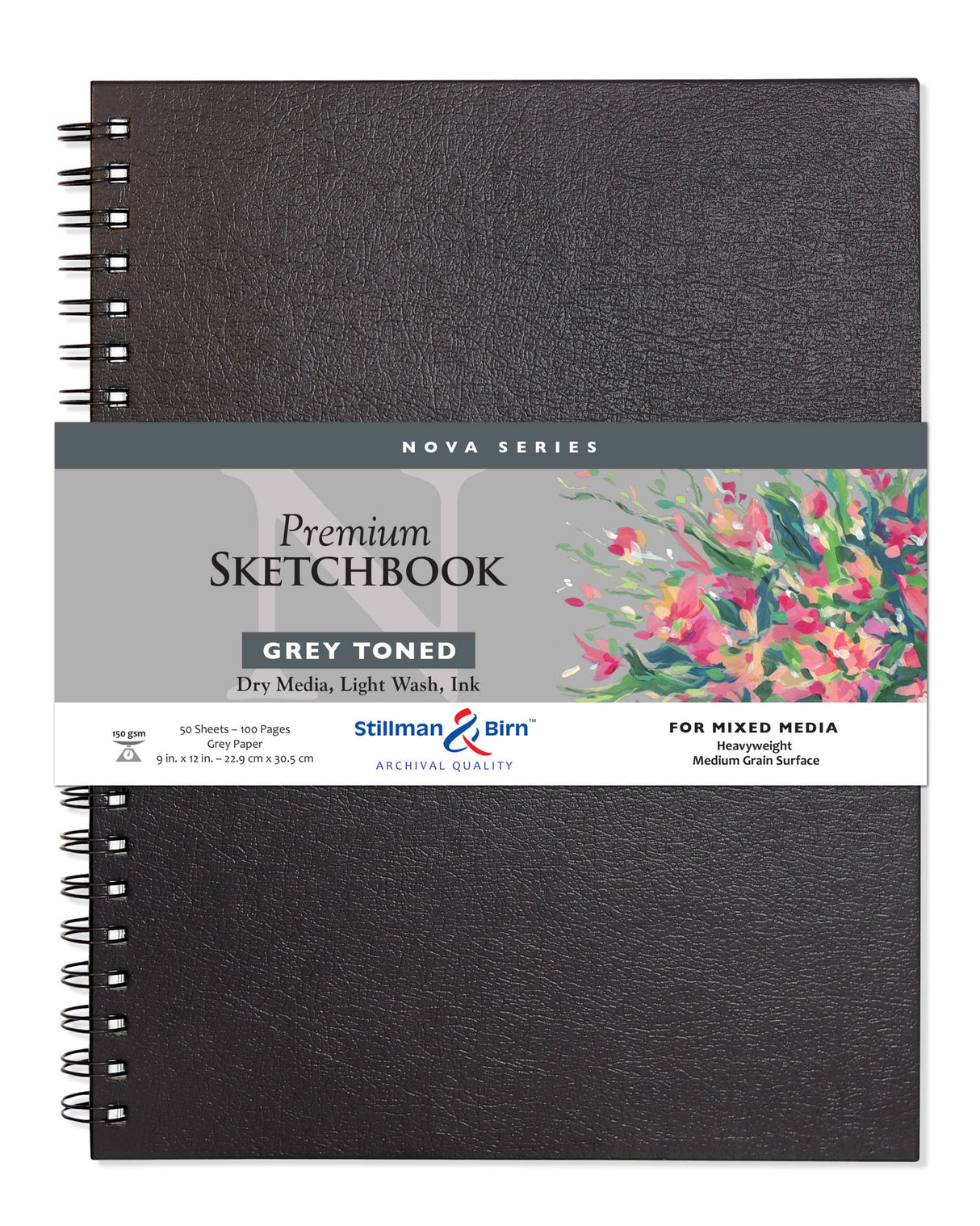 Stillman Birn Grey Nova Series Medium Grain Sketchbook Open Stock