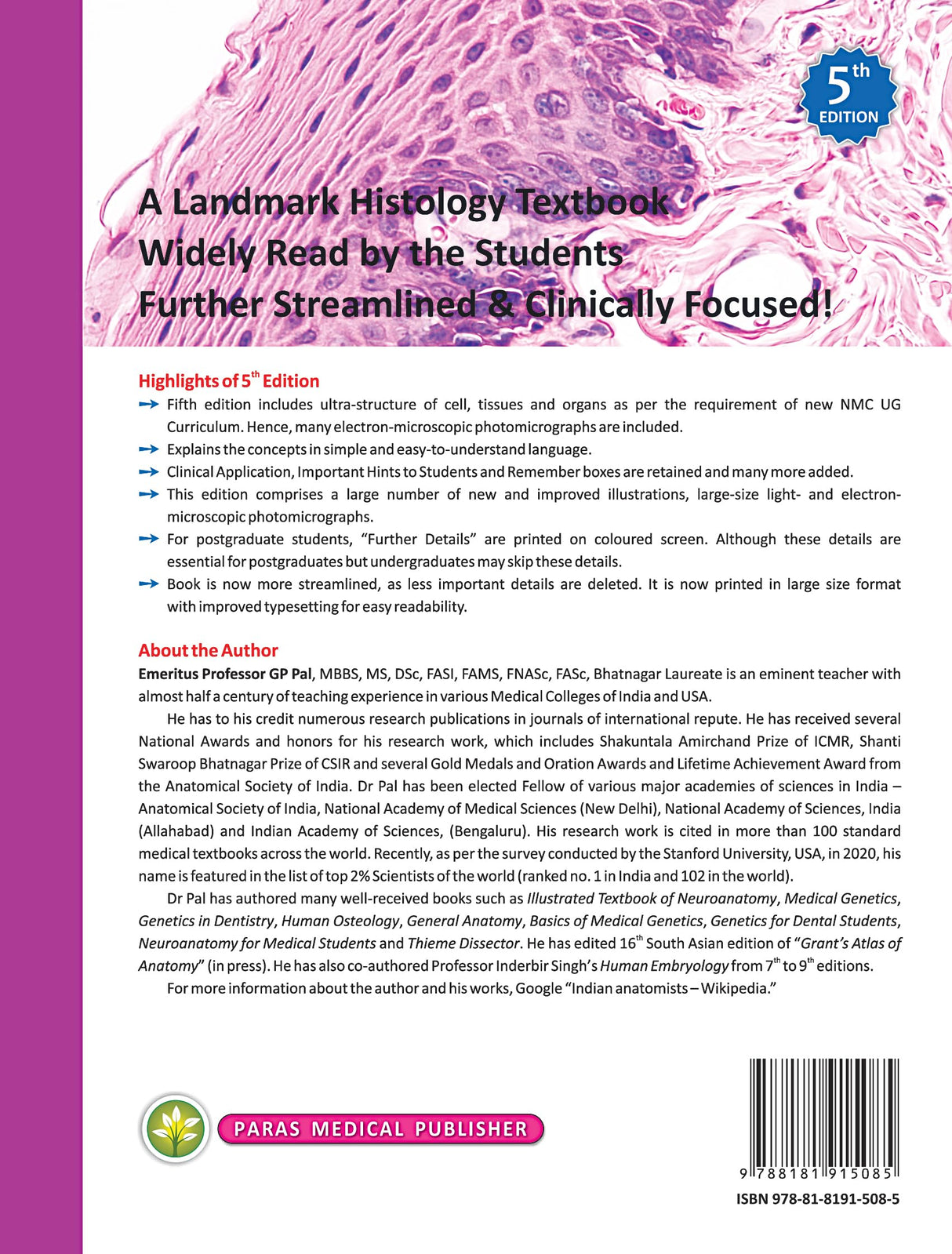 Textbook of Histology : 5/E [paperback] Pal [Jan 01, 2019]…