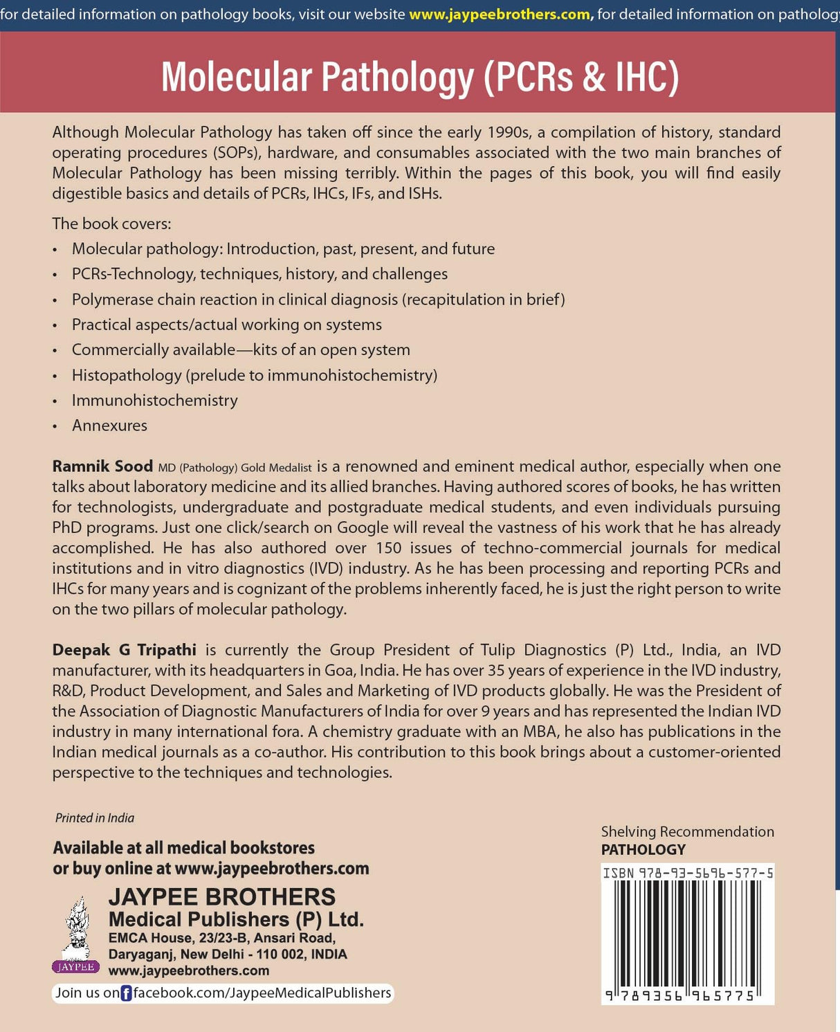 MOLECULAR PATHOLOGY (PCRS & IHC)