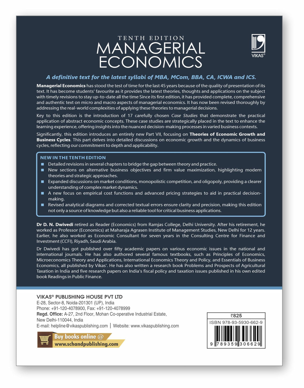 MANAGERIAL ECONOMICS, 10E - Retail Maharaj
