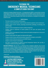 TEXTBOOK FOR EMERGENCY MEDICAL TECHNICIANS A COMPLETE BOOK FOR DEMT (AS PER THE LATEST SYLLABUS AND