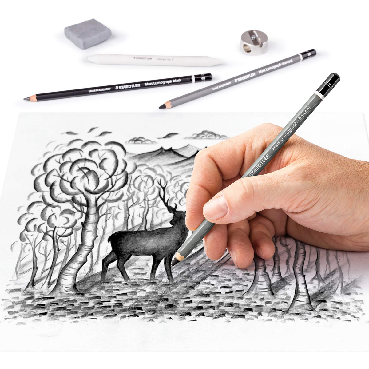 Staedtler Design Journey Charcoal Drawing Set – 12 Pieces | Retail Maharaj