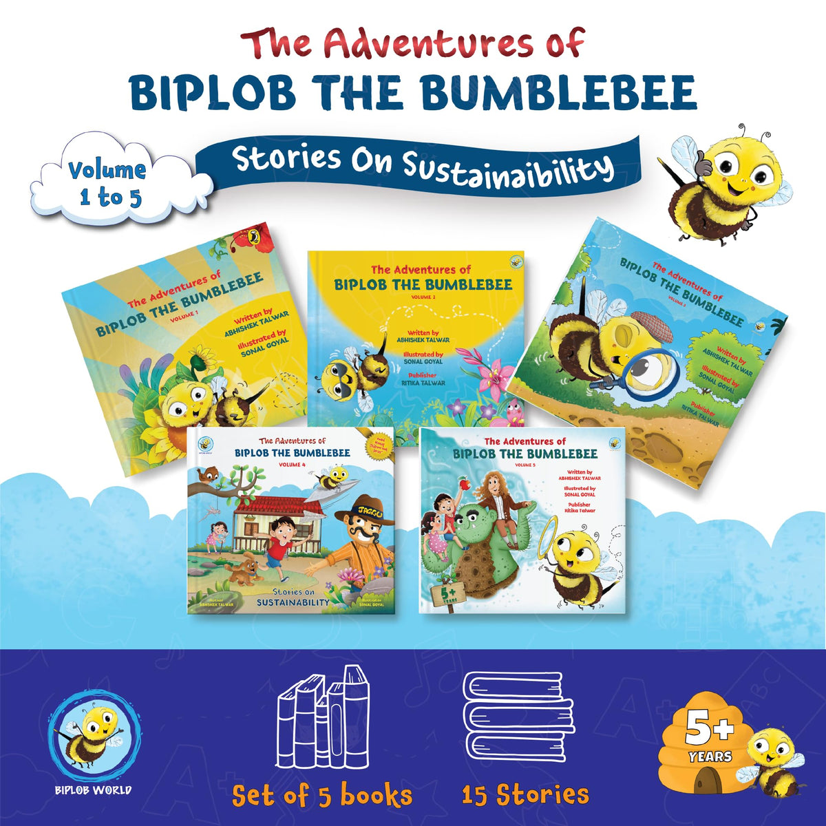 The Adventures of Biplob the Bumblebee Series - Volume 1 to 5 (Combo o