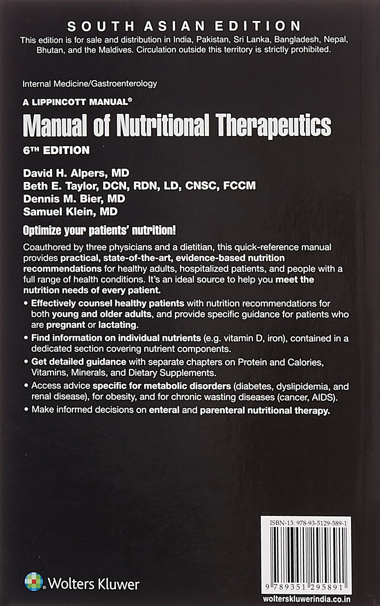 Manual of Nutritional Therapeutics, 6ed