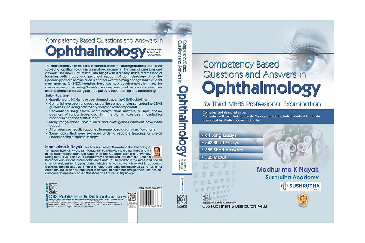 Competency Based Questions And Answers In Ophthalmology For Third Mbbs Professional Examination (Pb 2025)