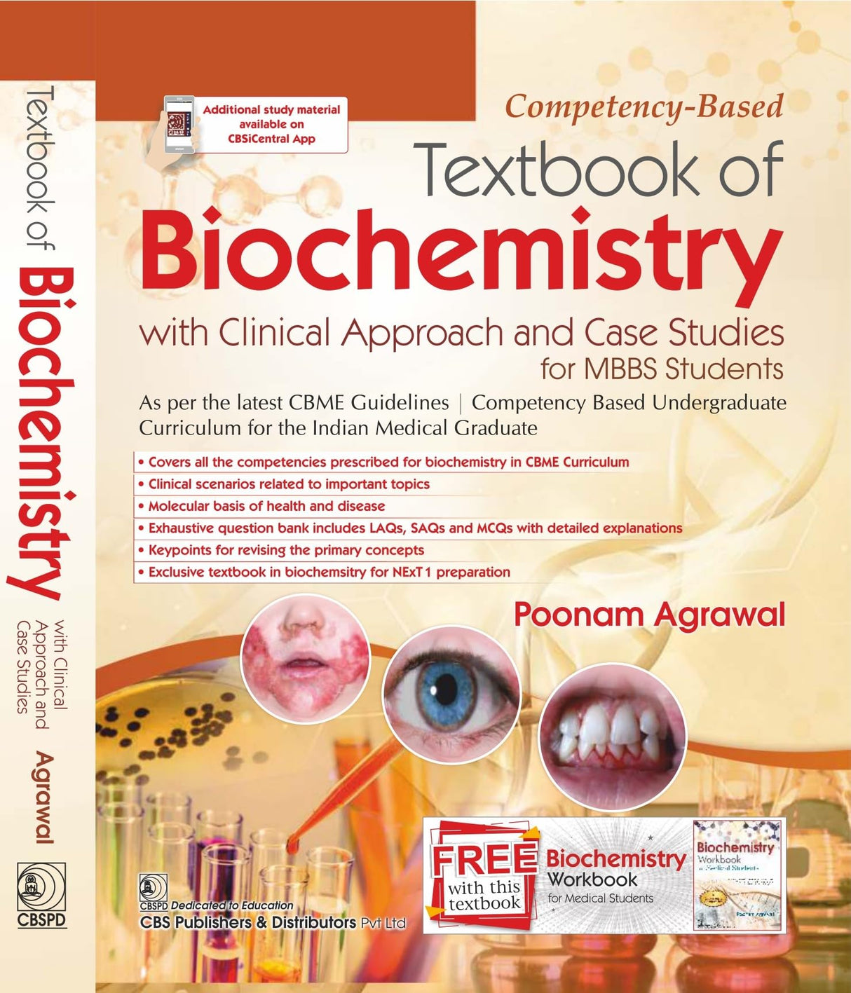 Competency - Based Textbook of Biochemistry with Clinical Approach and Case Studies for MBBS Students with | FREE Biochemistry Workbook for Medical Students - 2025