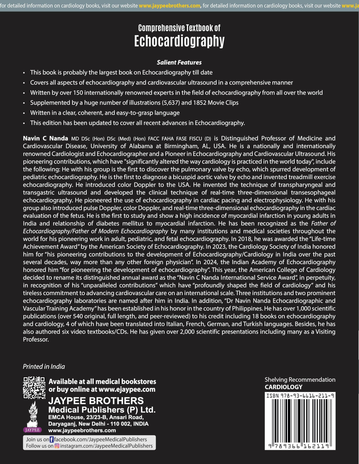 COMPREHENSIVE TEXTBOOK OF ECHOCARDIOGRAPHY (2VOLS)