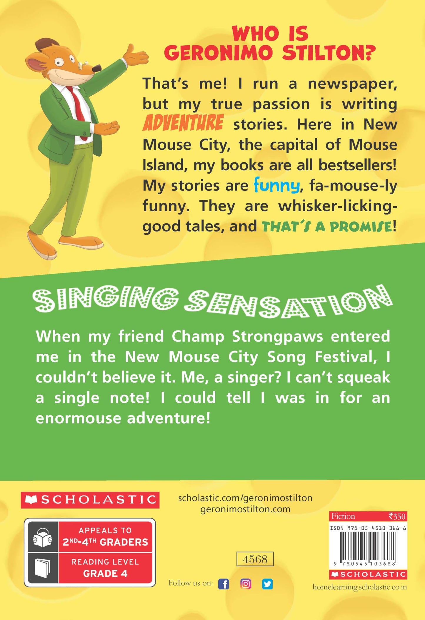 GERONIMO STILTON #39 SINGING SENSATION Geronimo Stilton