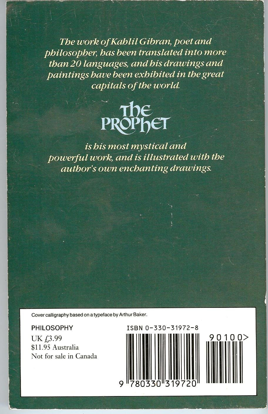 Prophet [Paperback] Gibran, Kahlil