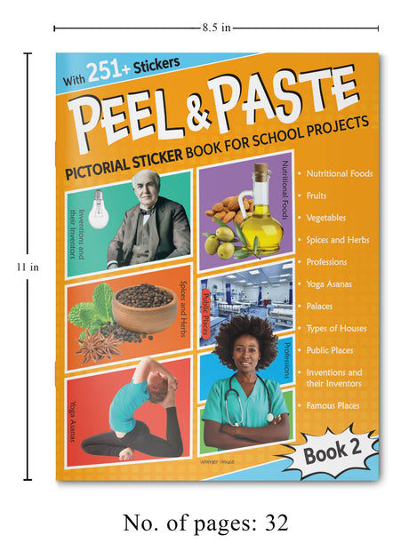 Peel & Paste - Pictorial Sticker Book For School Projects - Book 2 - Retail Maharaj