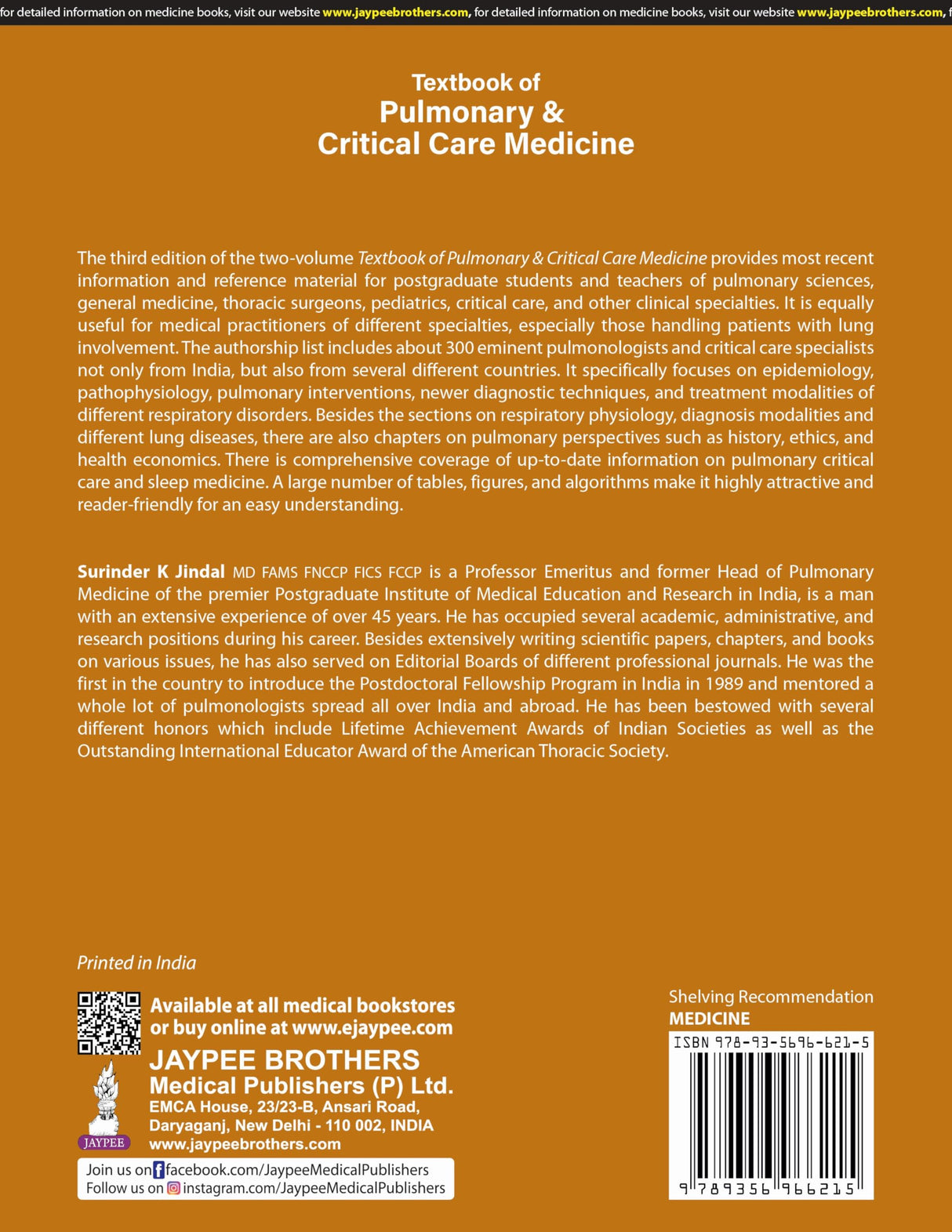 TEXTBOOK OF PULMONARY & CRITICAL CARE MEDICINE (2VOLS)