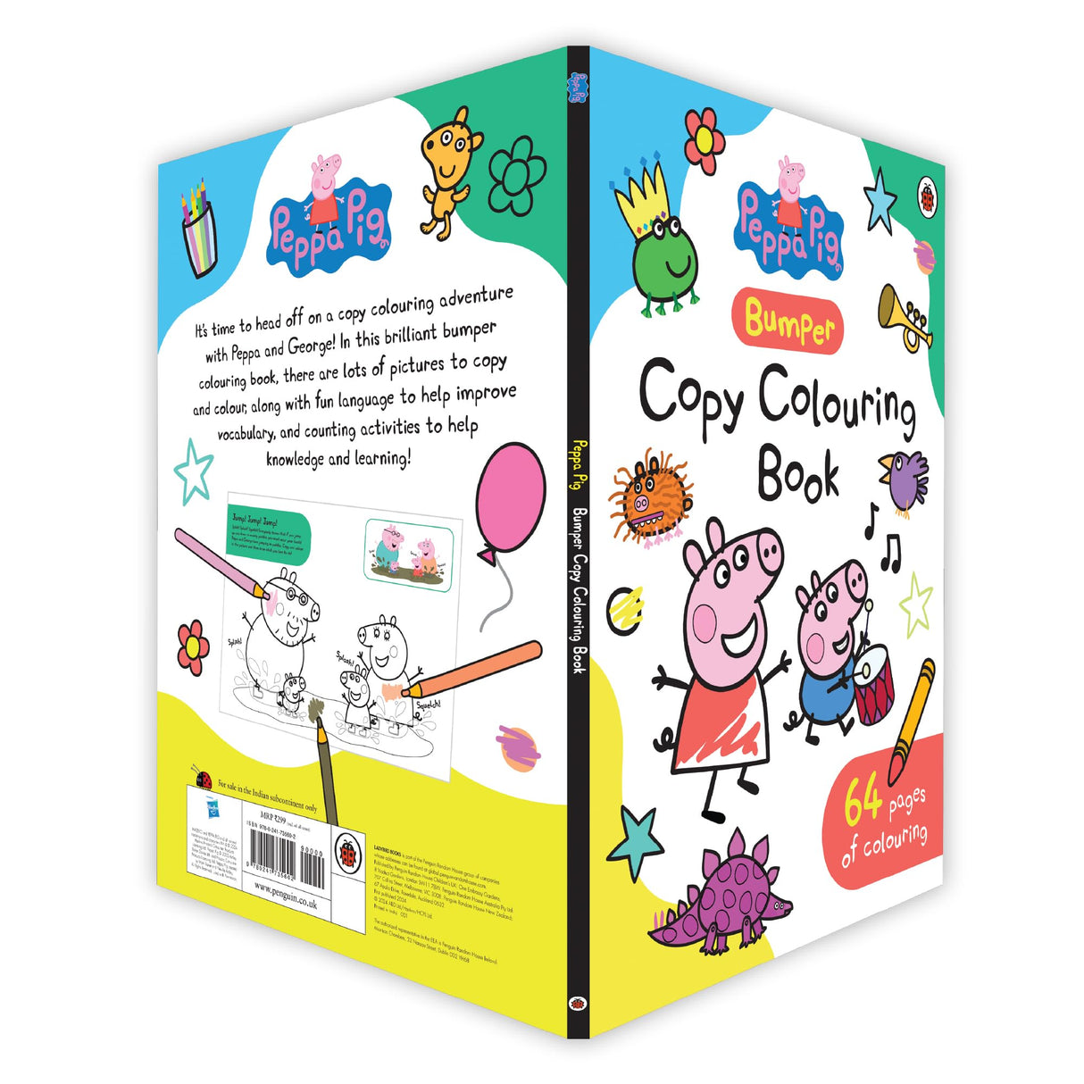 Peppa Pig: Bumper Copy Colouring Book | 64 Pages of Copy Colouring Fun | Activity Book for Toddlers | Ages 3+