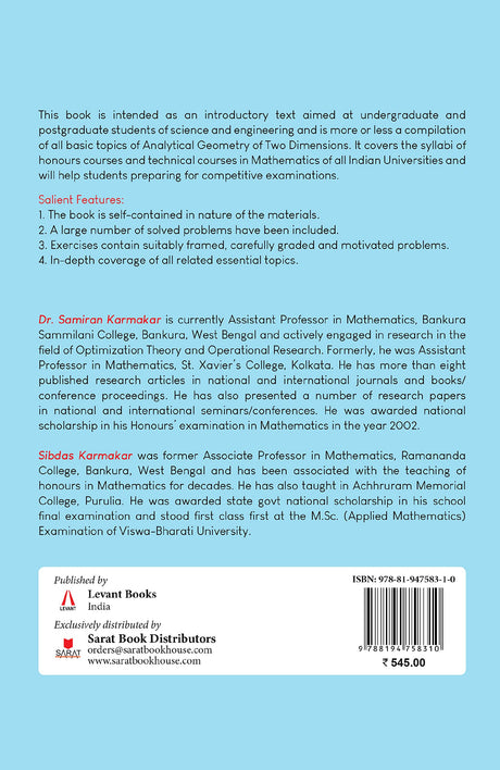 Analytical Geometry Two Dimensions - Retail Maharaj