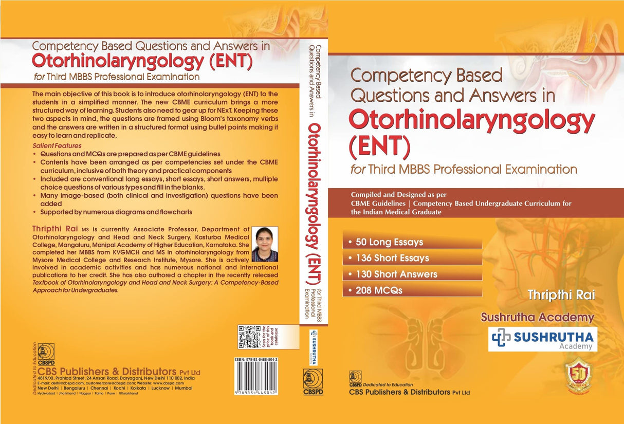 Competency Based Questions and Answers in Otorhinolaryngology (ENT) for Third MBBS Professional Examination
