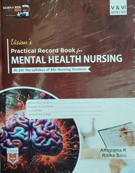 Practical Record Book of Mental Health Nursing | Anupama. K • Ritika Soni | VHS - Retail Maharaj
