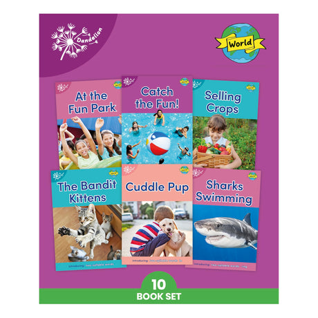 Phonic Books Dandelion World Stages 16-20: Simple two-syllable words and suffixes (Phonic Books Beginner Decodable Readers) - Retail Maharaj
