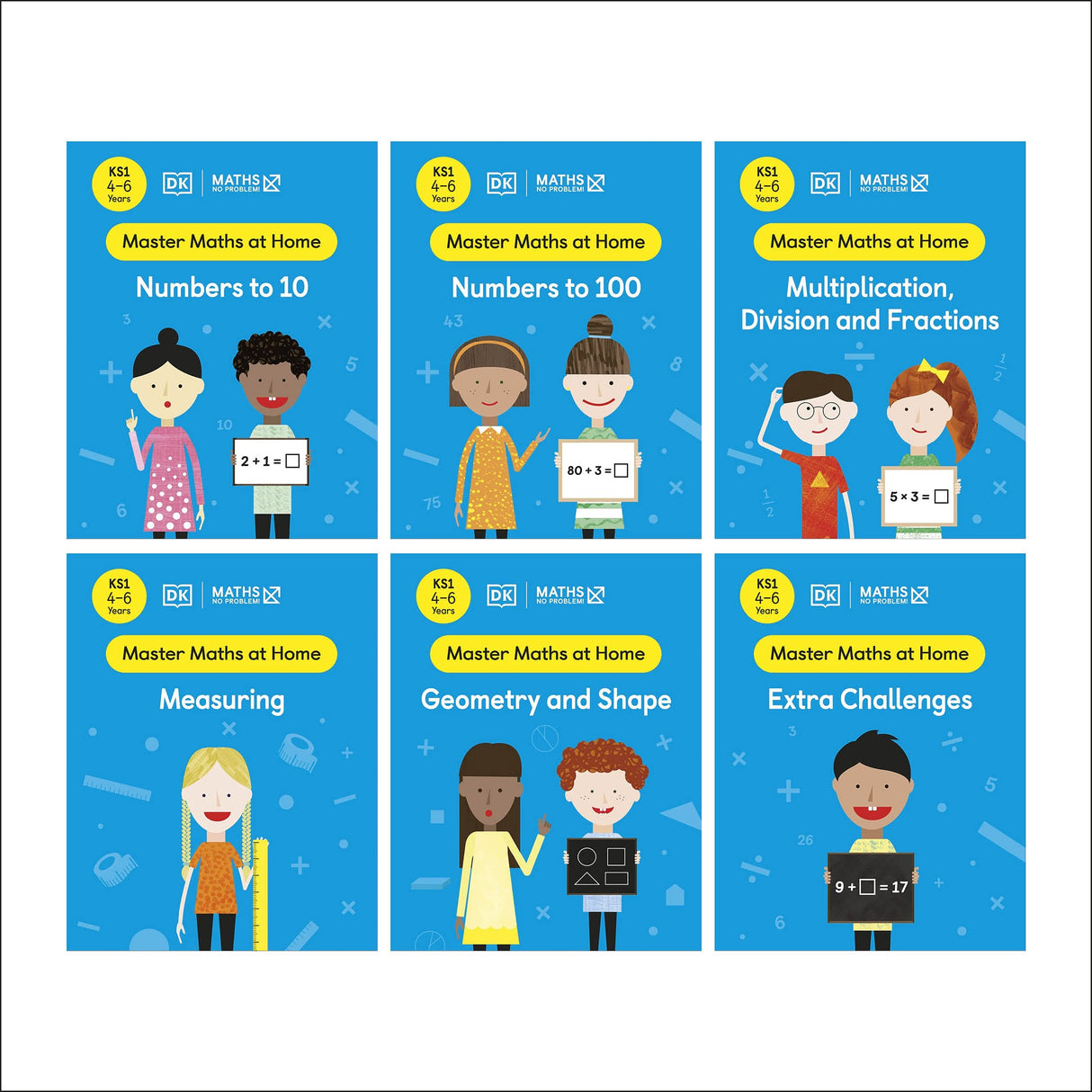 Maths ― No Problem! Collection of 6 Workbooks, Ages 4-6 (Key Stage 1)