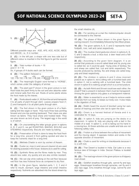 MTG NSO Class-3 Olympiad 10 Previous Years Papers (2023-2019 Set A & B) Science with Mock Test Papers - Sample OMR Sheet with Chapterwise Analysis | SOF Olympiad Books For 2024-25 Exam [Paperback] MTG Editorial Board - Retail Maharaj