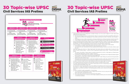 30 Topic-wise UPSC Civil Services IAS Prelims Previous Year Solved Papers 1 &amp; 2 (1995 - 2024) 15th Edition | General Studies &amp; Aptitude (CSAT) PYQs Question Bank