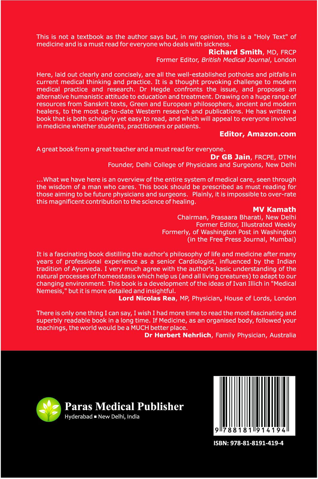 What Doctors Don't Get To Study In Medical School [board_book] B.M. Hegde [Jan 01, 2019]…