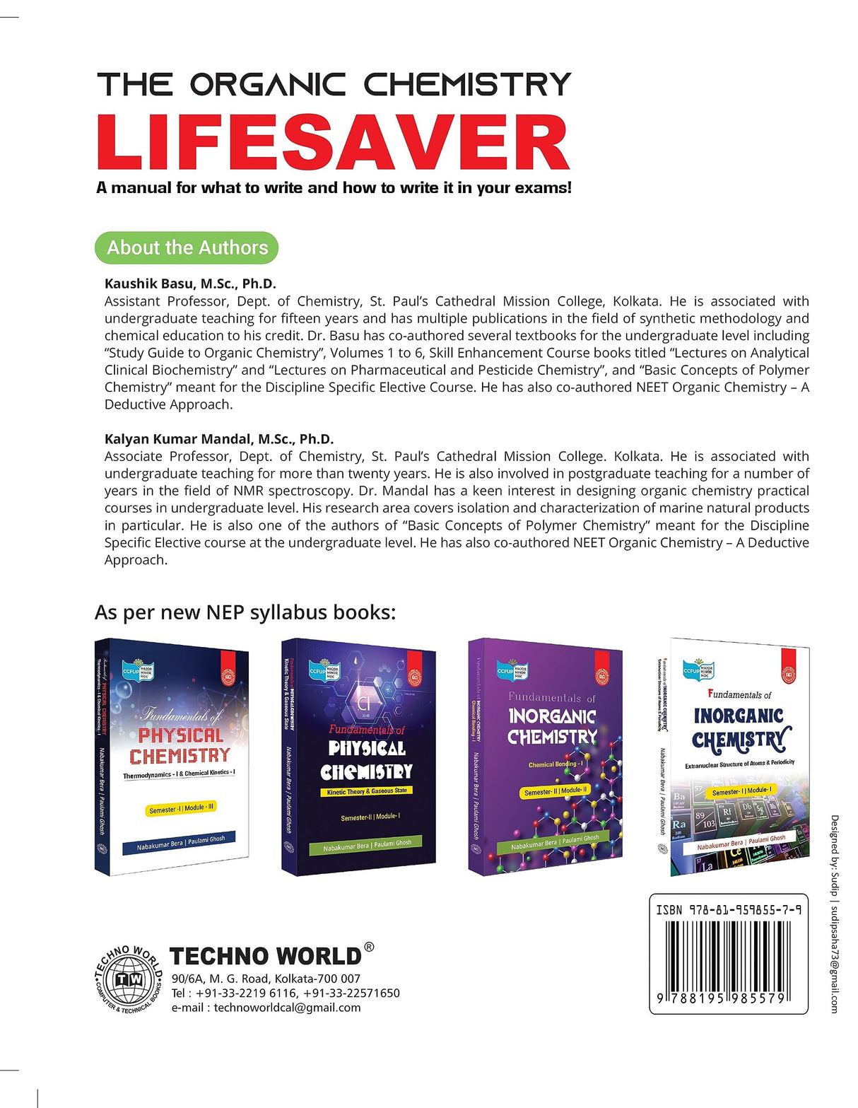 Organic Chemistry Lifesaver/Basu-Mondal - Retail Maharaj