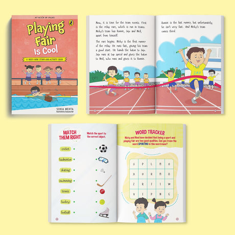 My Book of Values: Box Set 3 | A Set of 6 Exciting Story cum Activity Books | Illustrated Storybooks on Values and Good Behaviour | Patience, Inclusivity, Fairness, Responsibility, Kindness, Routine | Ages 5 + - Retail Maharaj