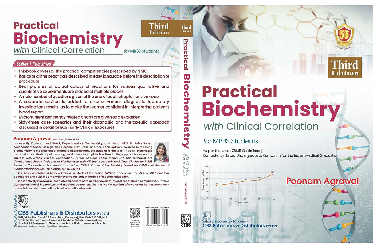 Practical Biochemistry With Clinical Correlation For Mbbs Students 3Ed (Pb 2025)