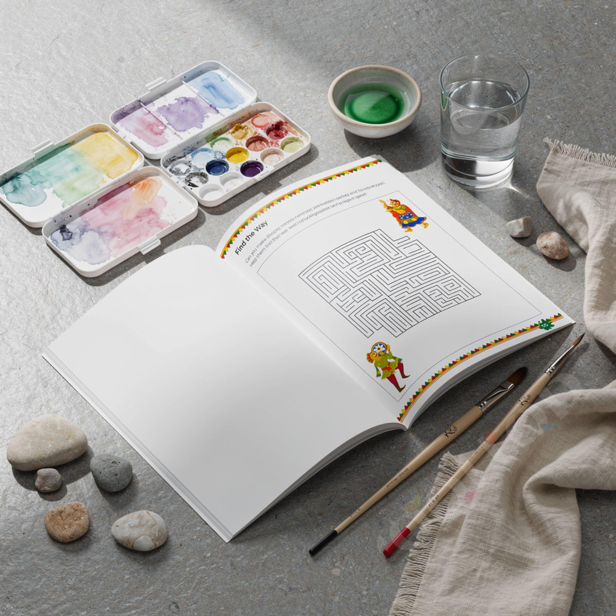 Rooftop Artventures of Phad - Elementary | PAPERBACK (Softcover) | Children's Drawing & Colouring Art Book | DIY Activites, Step-by-step Simple Motifs ... Phad Art Elementary Painting book: english - Retail Maharaj