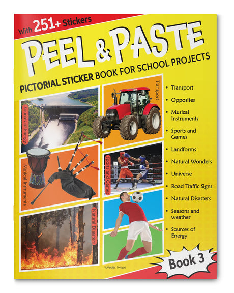 Peel & Paste - Pictorial Sticker Book For School Projects - Book 3 - Retail Maharaj