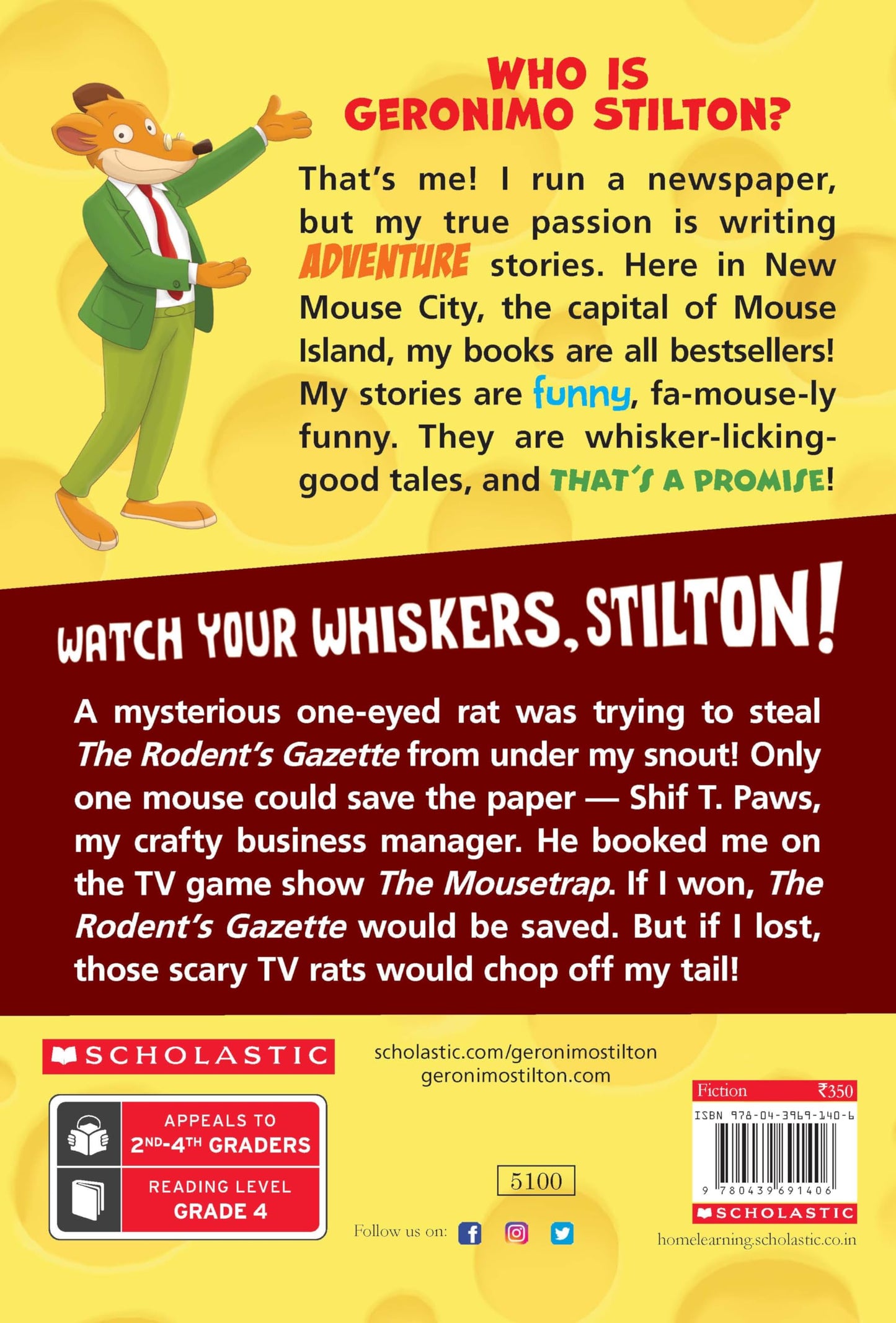 Watch Your Whiskers, Stilton: 17 (Geronimo Stilton) [Paperback] Geronimo Stilton