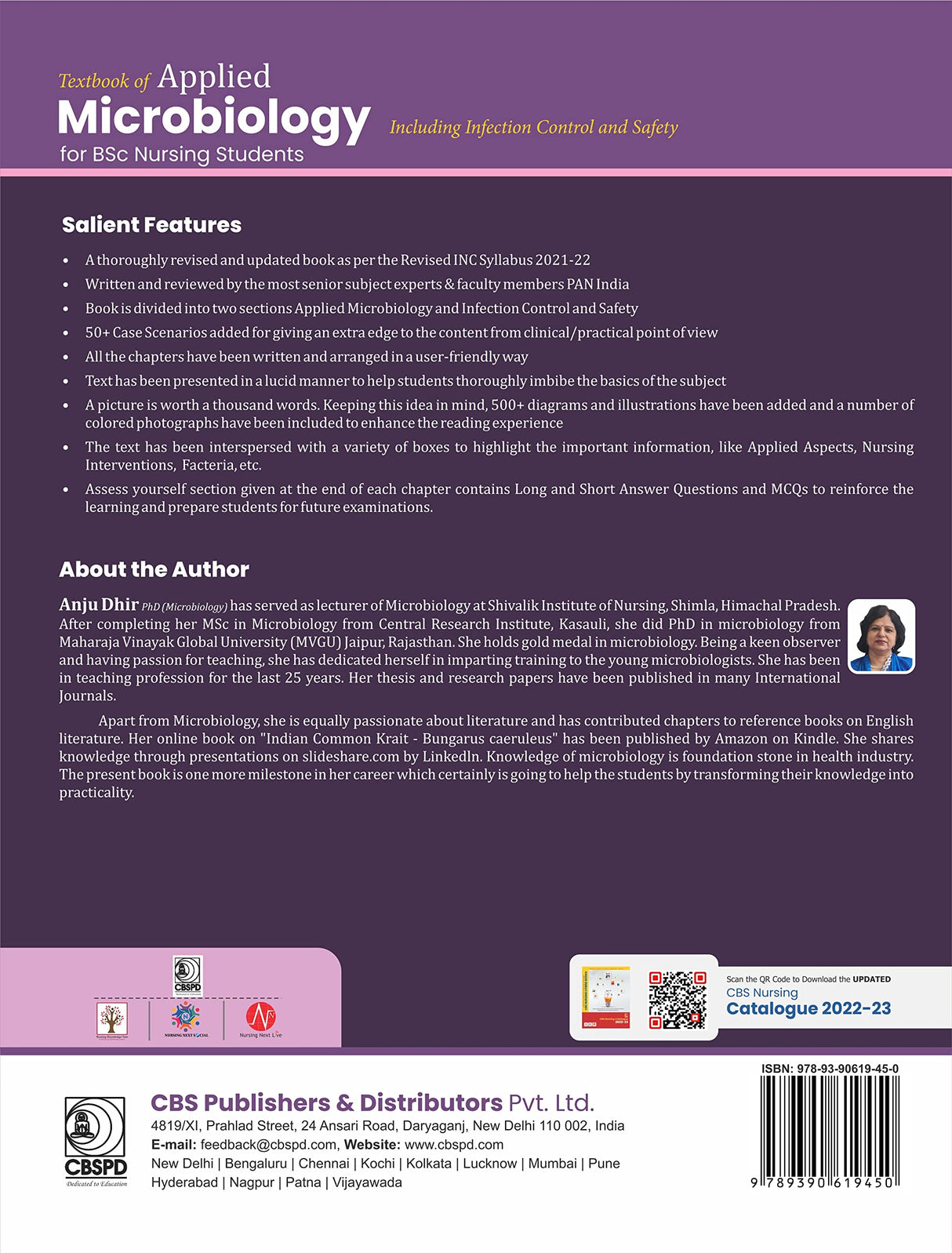 Textbook Of Applied Microbiology Including Infection Control And Safety For Bsc Nursing Students 2Ed (Pb 2025)