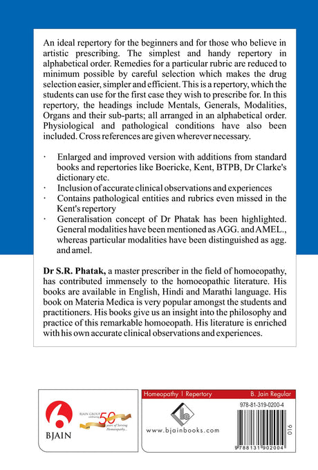 A Concise Repertory of Homoeopathic Medicines - Retail Maharaj