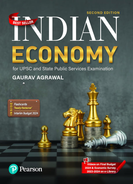 Indian Economy for UPSC - Prelims & Mains and State Civil Services Examination, 2nd Edition by Pearson | Includes current affairs & static questions | Monetary Policy - Pearson - Retail Maharaj