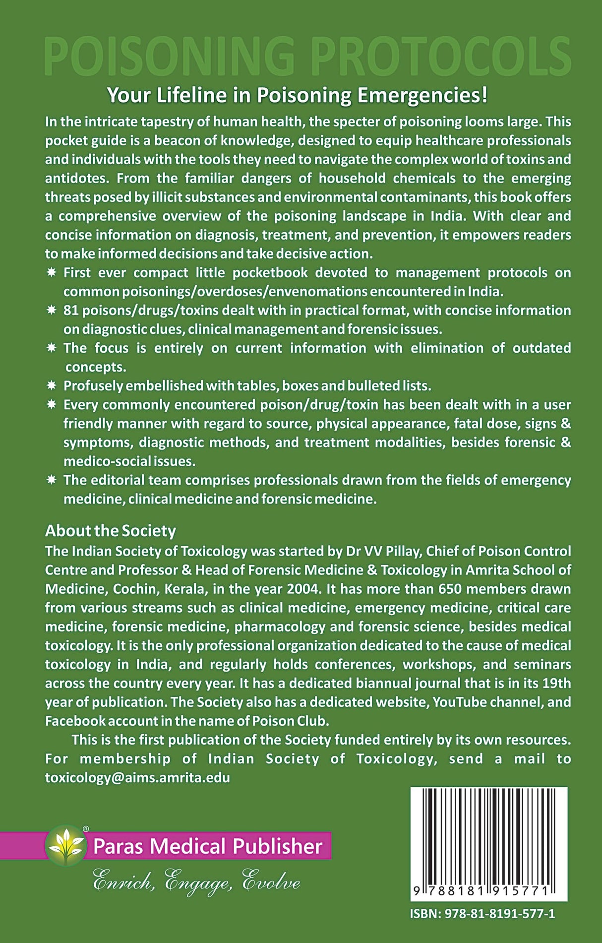 Pocketbook of Poisoning Protocols (2nd Edition)