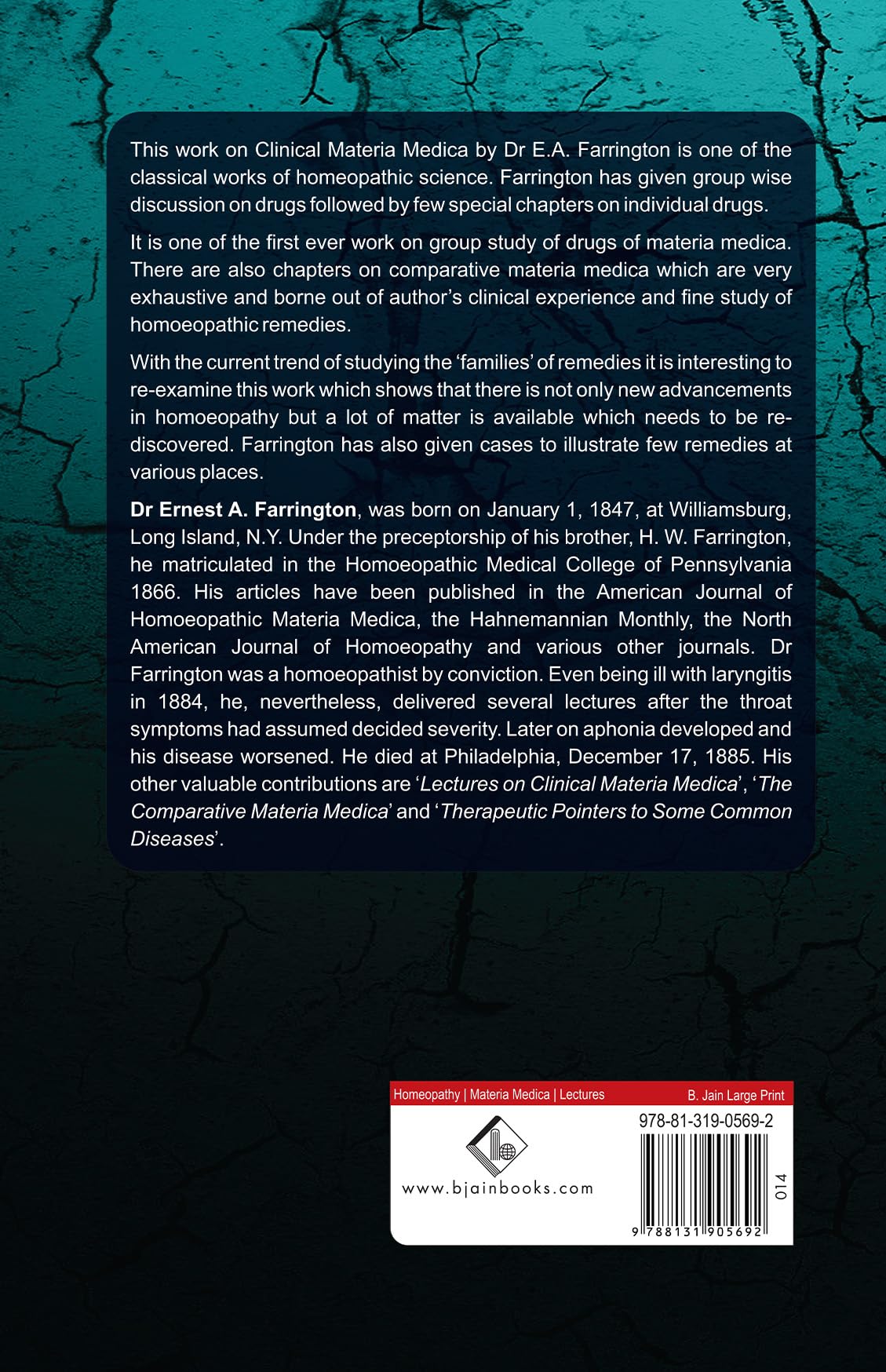 Lectures on Clinical Materia Medica in Family Order - Retail Maharaj