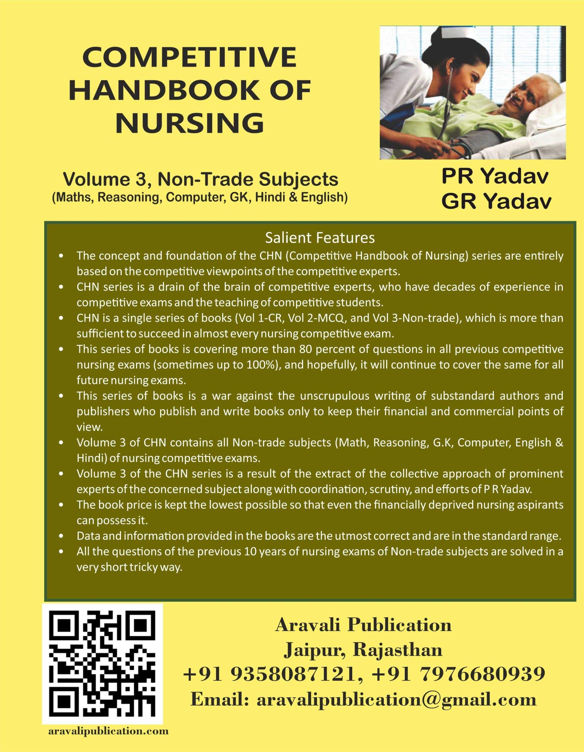 Competitive Handbook of Nursing Vol 3 Non-Trade Subjects (Math