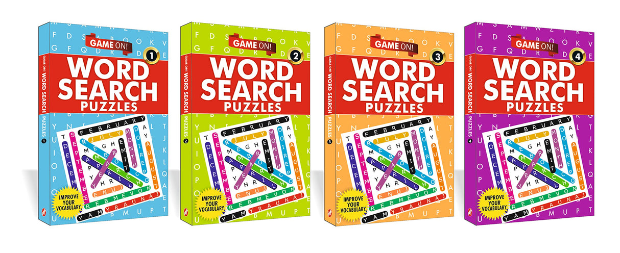GAME ON ! WORD SEARCH PUZZLES ' SET OF 4 BOOKS ' - Retail Maharaj