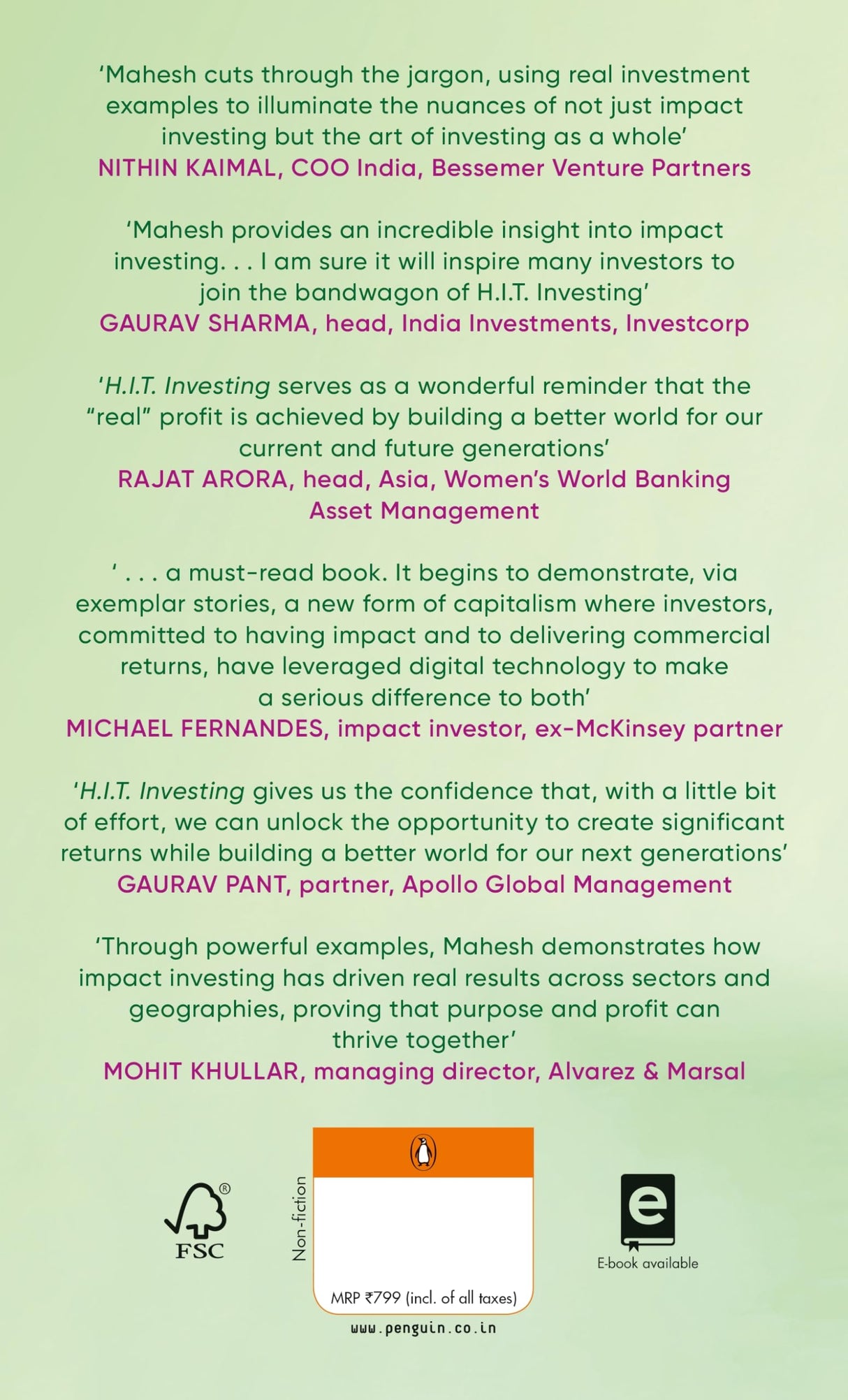 H.I.T. Investing: Strong Returns Through High-Impact Investing Leveraging Technology - Retail Maharaj