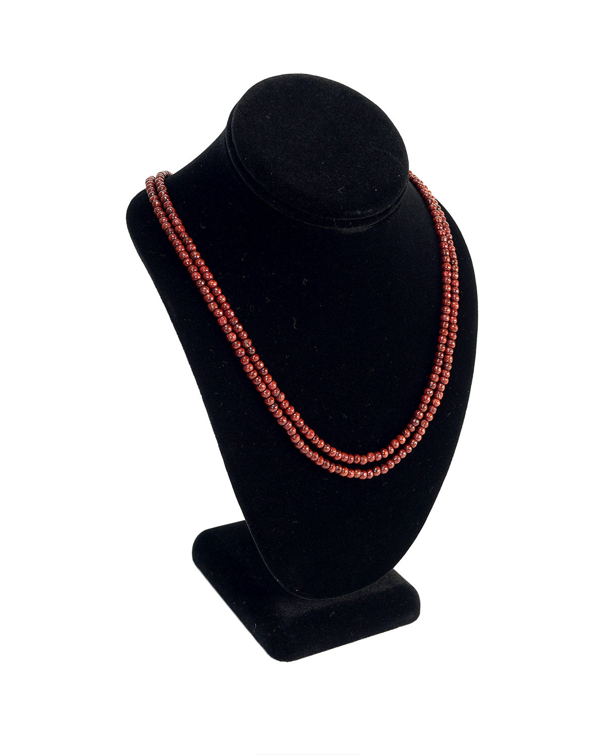 Kanthi (Red 9" - 3mm Beads) - Double-Stringed Beads for Spiritual Wear
