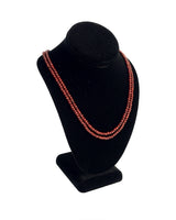 Kanthi (Red 9" - 3mm Beads) - Double-Stringed Beads for Spiritual Wear